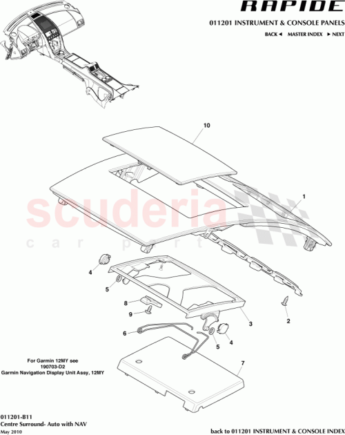 Part Diagram for Aston Martin CG43-045H43-CA