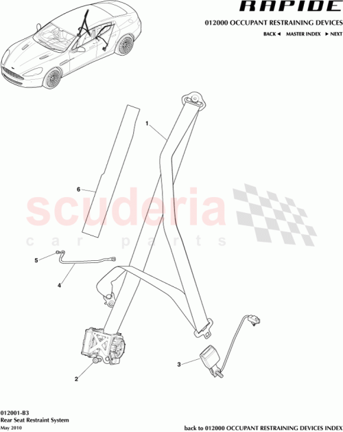 Part Diagram for Aston Martin AD43-61043-BA