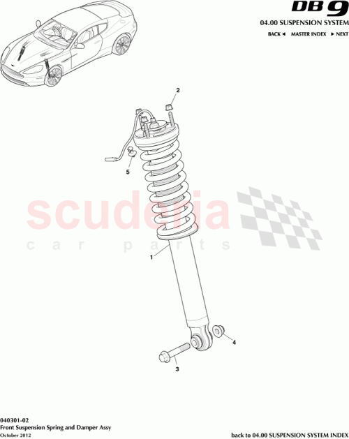 Part Diagram for Aston Martin DG43-18B036-BB