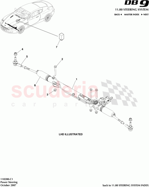 Part Diagram for Aston Martin 4G433D702AB