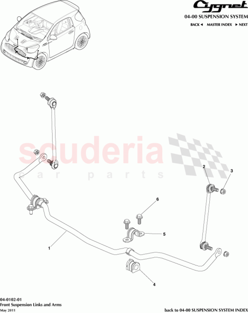 Part Diagram for Aston Martin 48824-74010