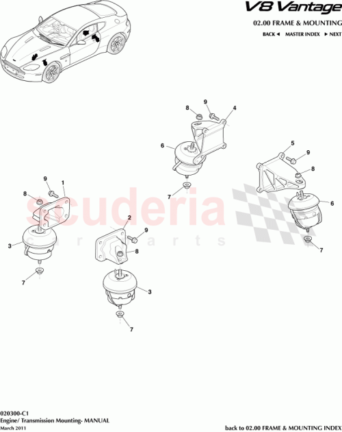 Part Diagram for Aston Martin BG33-6068-AA