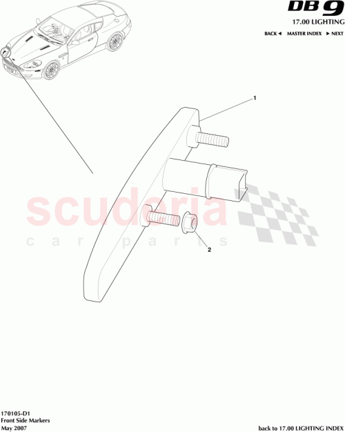 Part Diagram for Aston Martin 4G43-15A424-AA