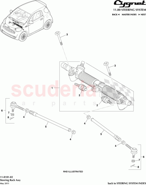 Part Diagram for Aston Martin 45046-79025