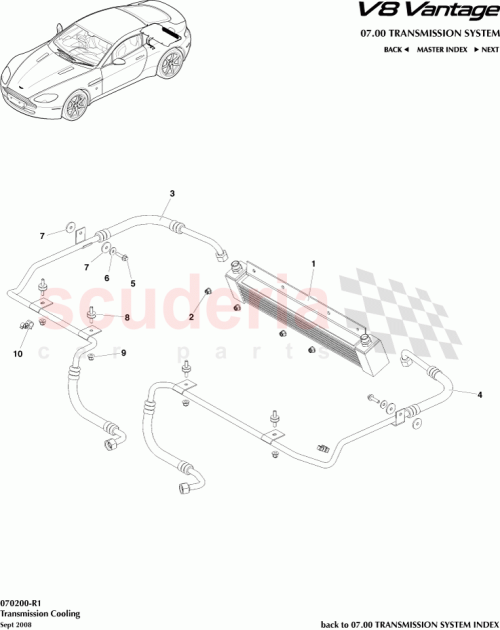Part Diagram for Aston Martin 6G33-7869-CA
