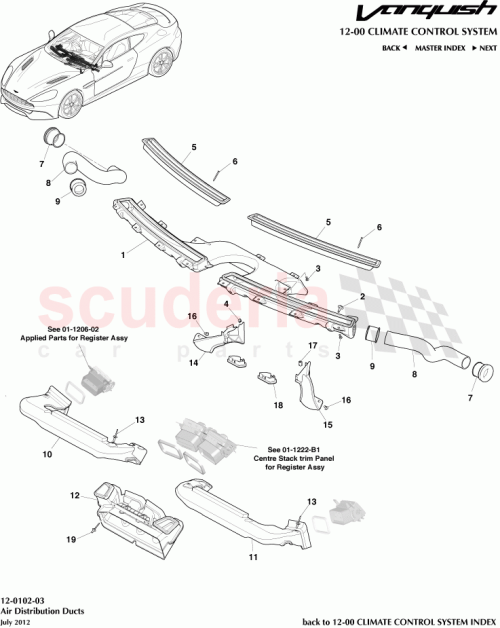 Part Diagram for Aston Martin CD33-19C805-AA