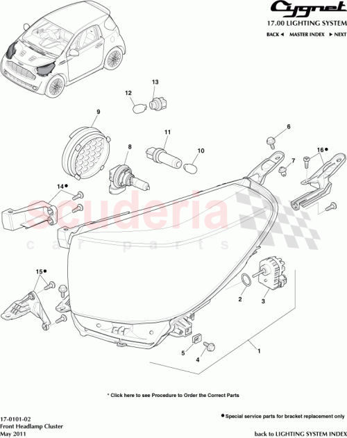 Part Diagram for Aston Martin 81175-74010