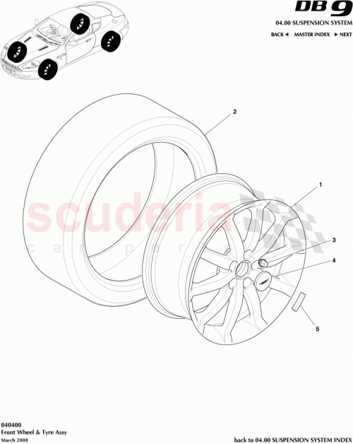 Part Diagram for Aston Martin 4G43-36-10693