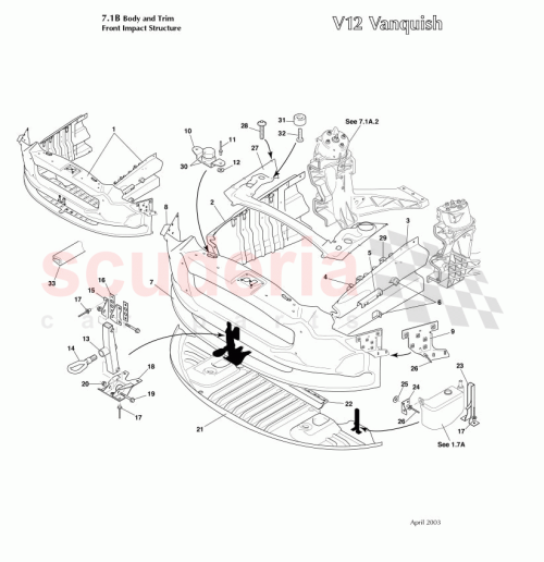 Part Diagram for Aston Martin 700130