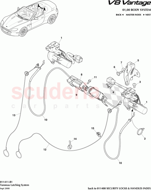 Part Diagram for Aston Martin 6G43-93-10421