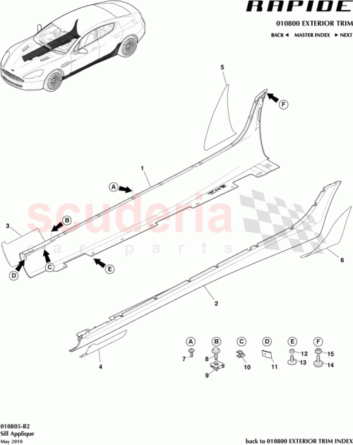 Part Diagram for Aston Martin AD43-10609-AC