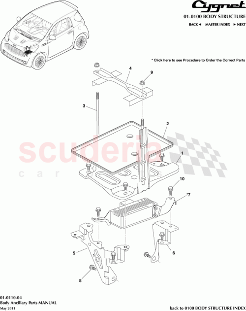 Part Diagram for Aston Martin 91673-80616