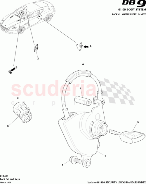 Part Diagram for Aston Martin 4G43-F21990-BF/N