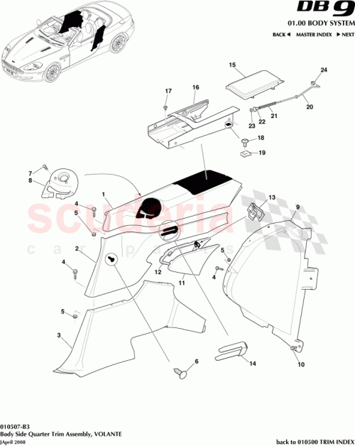 Part Diagram for Aston Martin 4G43-L312A06-ACW
