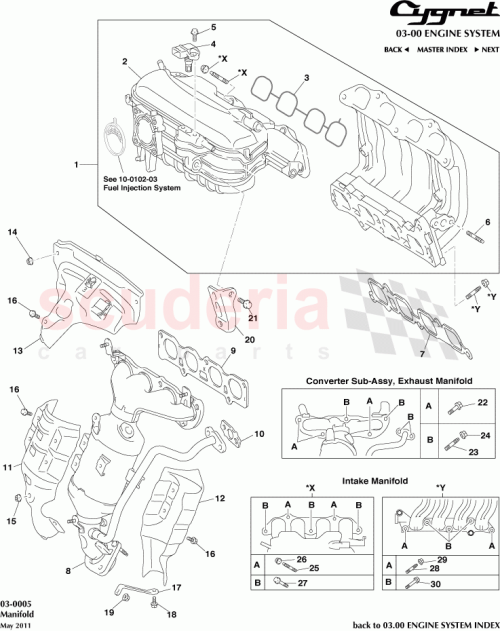 Part Diagram for Aston Martin 17138-47010