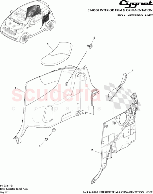 Part Diagram for Aston Martin AY2Y-37-10012