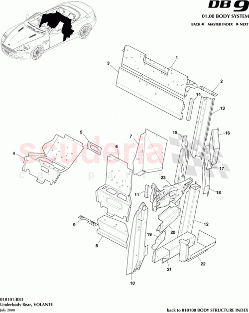 Part Diagram for Aston Martin 8G43L24577AA