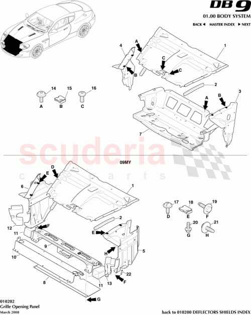Part Diagram for Aston Martin 4G43-F01990-AC