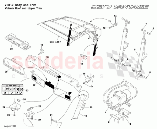 Part Diagram for Aston Martin 33-121998-AA