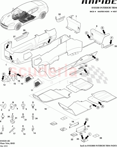 Part Diagram for Aston Martin AD43132A12AWW