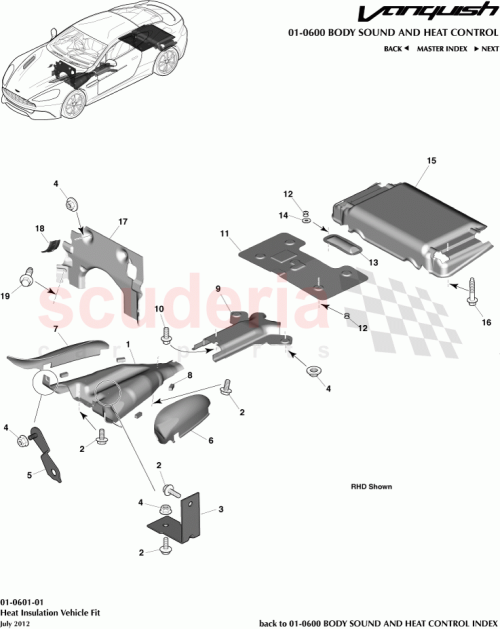 Part Diagram for Aston Martin CD33-11398-AB