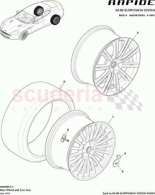 Part Diagram for Aston Martin AD43-1007-RA