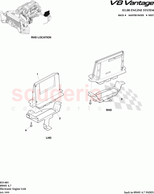 Part Diagram for Aston Martin 91849