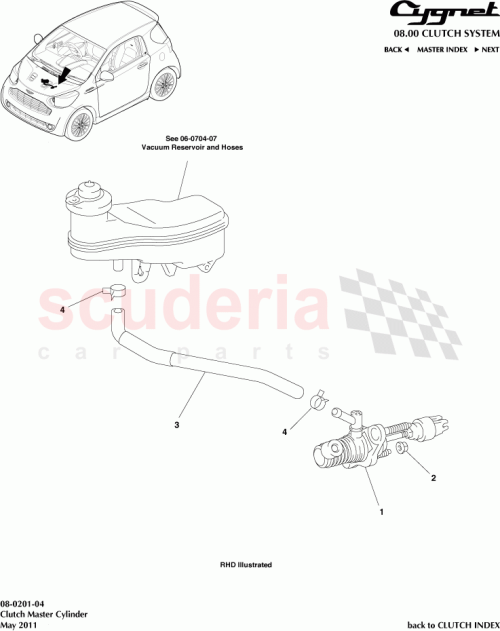 Part Diagram for Aston Martin 31420-74050