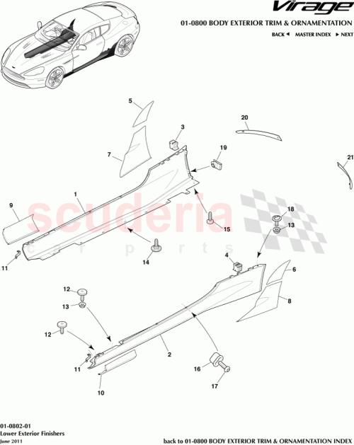 Part Diagram for Aston Martin CG43-10624-AA
