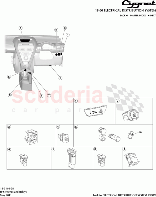 Part Diagram for Aston Martin 85530-42010