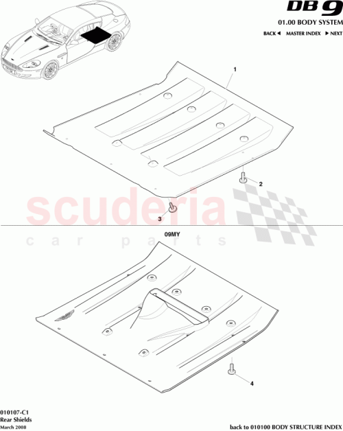 Part Diagram for Aston Martin 7G33-108256-AA