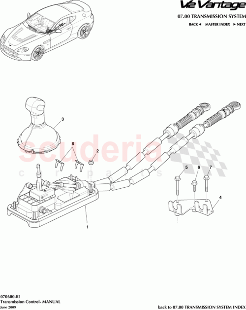 Part Diagram for Aston Martin 6G33-7E395-AD