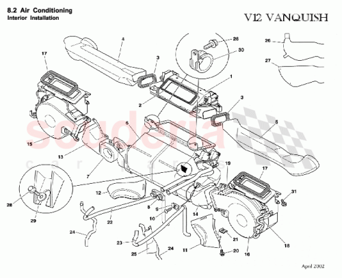 Part Diagram for Aston Martin 700110