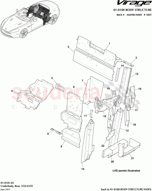 Part Diagram for Aston Martin BG43L24315AA