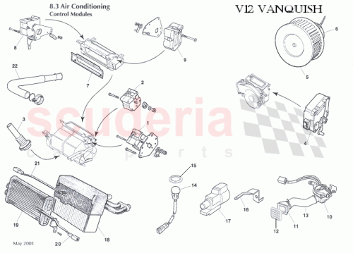 Part Diagram for Aston Martin 1R12-89-10040