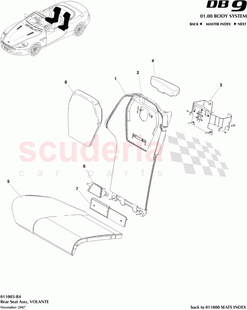 Part Diagram for Aston Martin 7G43-L64216-AB