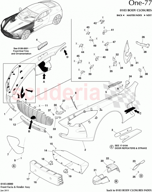 Part Diagram for Aston Martin DBYA02015-B