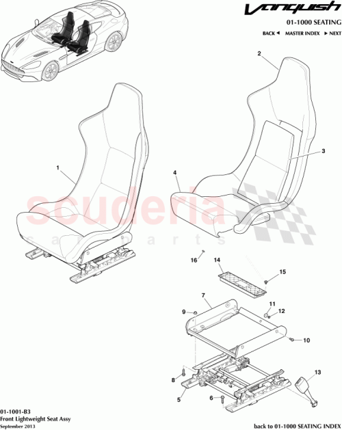 Part Diagram for Aston Martin ED33-60009-AAW