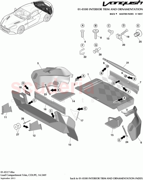 Part Diagram for Aston Martin ED33-0936-AAW