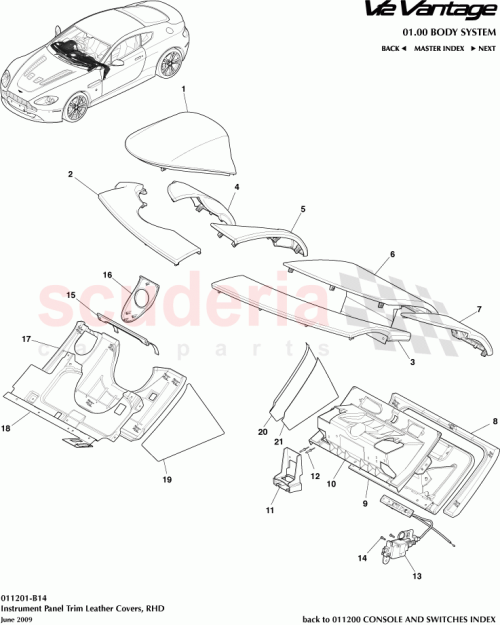 Part Diagram for Aston Martin 9G33-C043C54-BCW