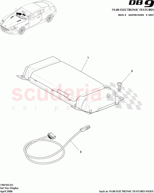 Part Diagram for Aston Martin 8G43-10E889-AB