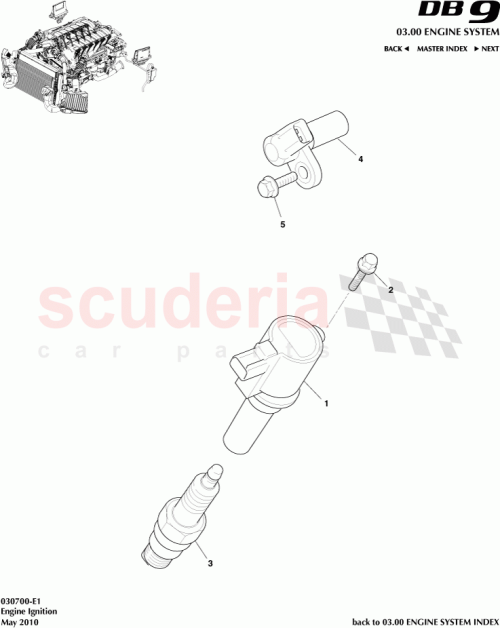 Part Diagram for Aston Martin 8G43-12A366-AA
