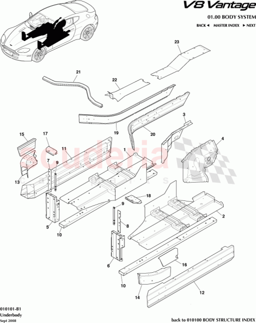 Part Diagram for Aston Martin BG33120781AA