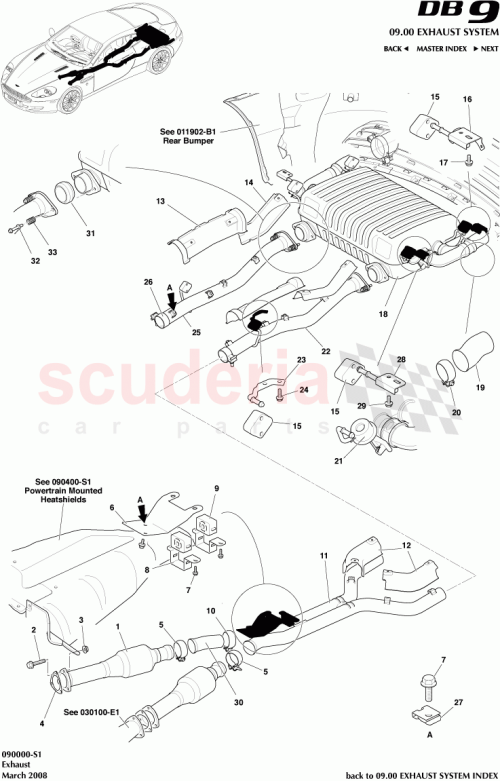 Part Diagram for Aston Martin 4G43-5221-CA
