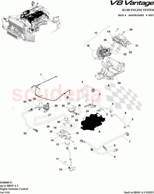 Part Diagram for Aston Martin 6G33-6A665-AA