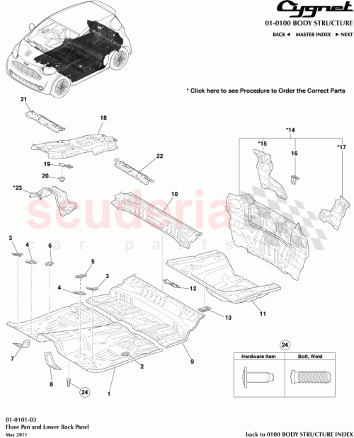 Part Diagram for Aston Martin 58332-74010