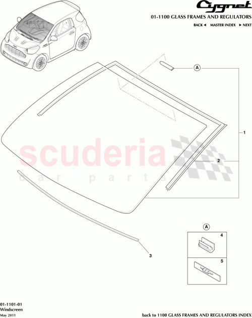 Part Diagram for Aston Martin 56116-22050