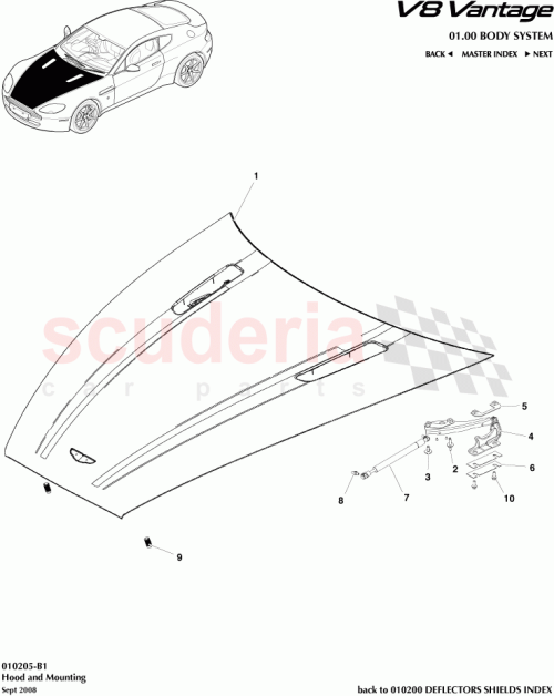 Part Diagram for Aston Martin 6G33-16C826-AB