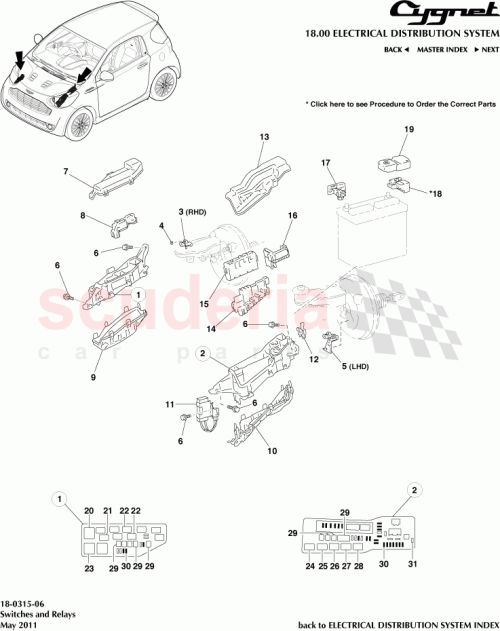Part Diagram for Aston Martin 85928-74010