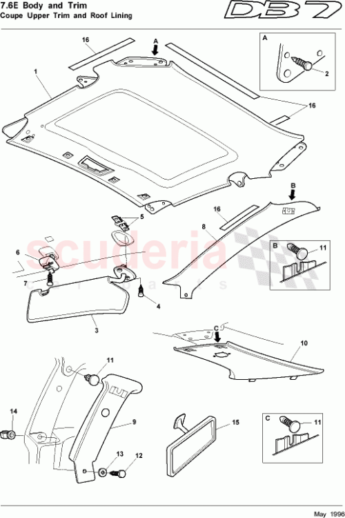 Part Diagram for Aston Martin 9783648/XXX